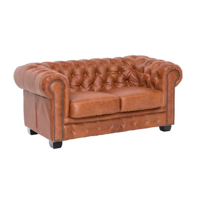Chesterfield Sofa Garnitur cracker Braun