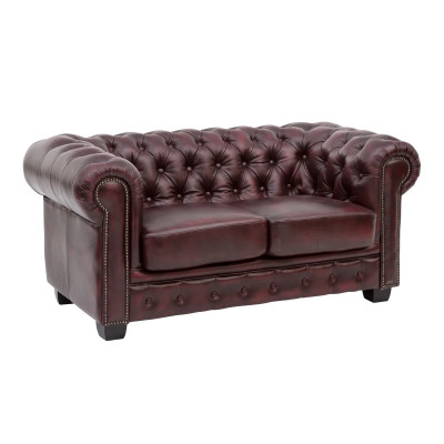 Sada 1+2+3 Chesterfield antická červená