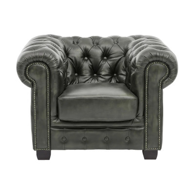 Sada 1+2+3 Chesterfield antická zelená