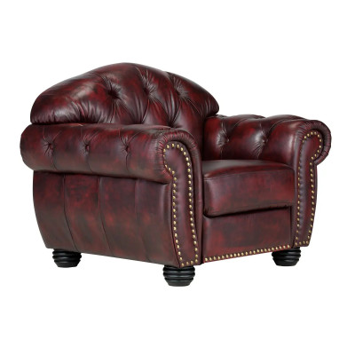 Garnitur1+2+3 Chesterfield Hereford antik rot