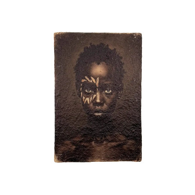 Wandbild Papiermache 60x90 - Silent Strength