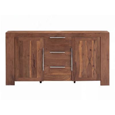 Sideboard Osbon Akazie - Metallgriffe Silber