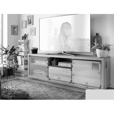 Stolek pod TV dub