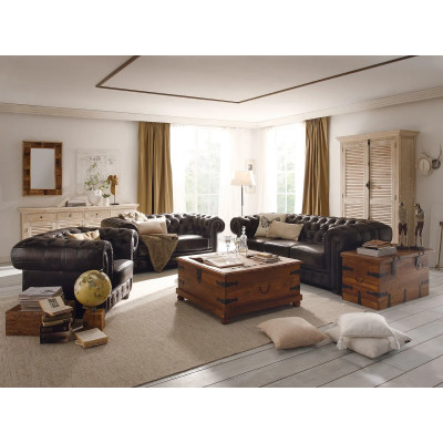 Chesterfield Big Sofagarnitur braun