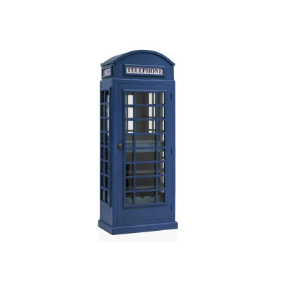 Barschrank Telefonzelle Blau