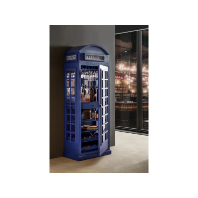 Barschrank Telefonzelle Blau