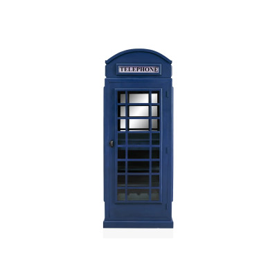 Barschrank Telefonzelle Blau