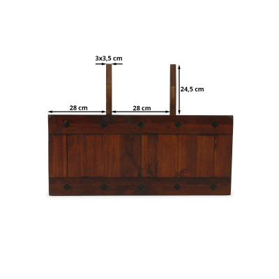 Ansteckplatte Catana braun 2er Set