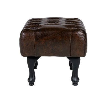 Hocker Chesterfield Pittsfield Echtleder braun