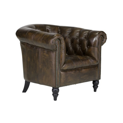 Sessel Chesterfield Shelford antik braun