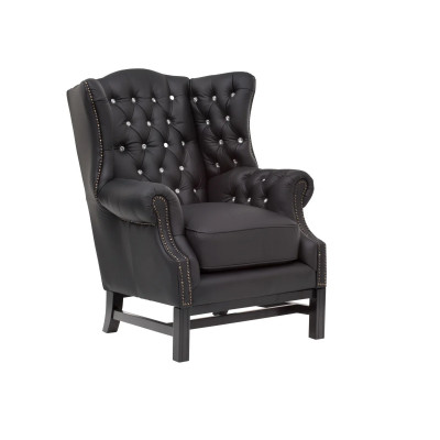 Ohrensessel Chesterfield Kingsfield schwarz
