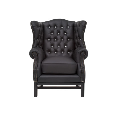 Ohrensessel Chesterfield Kingsfield schwarz