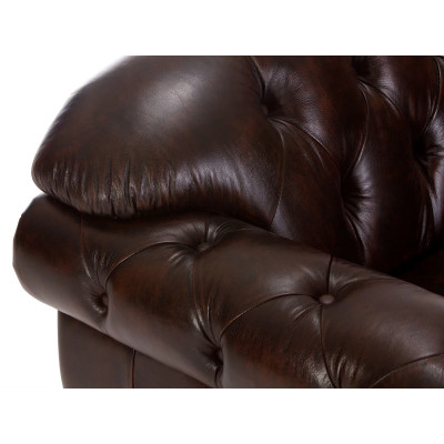 Sessel Chesterfield Hereford Echtleder braun