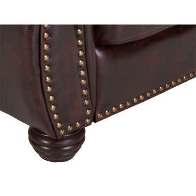 Sessel Chesterfield Hereford Echtleder braun