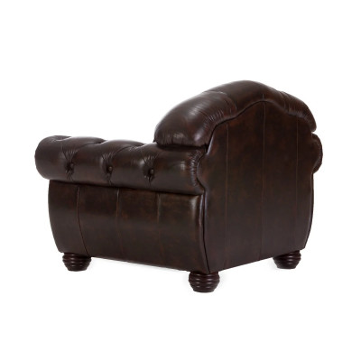 Sessel Chesterfield Hereford Echtleder braun