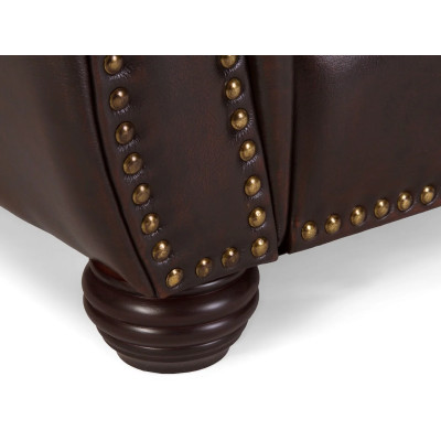 Sofa Chesterfield Hereford 3-Sitzer Echtleder braun