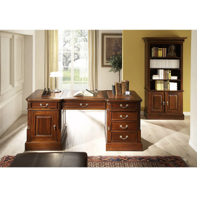 Schreibtisch Cambridge Leder braun