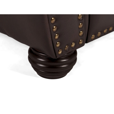 Sofa Chesterfield Hereford 2-Sitzer Echtleder braun