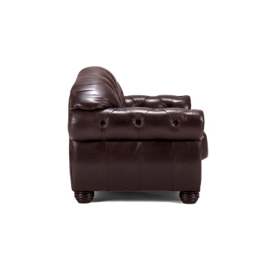 Sofa Chesterfield Hereford 2-Sitzer Echtleder braun