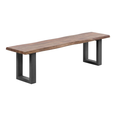 Holzbank Bullwer Palisander schwarz 160x40