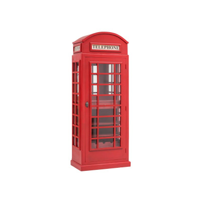 Barschrank Telefonzelle Rot