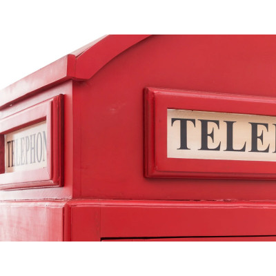 Barová skříňka Telefonní budka Červená