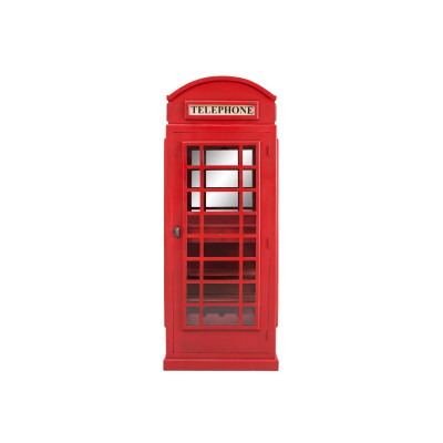 Barschrank Telefonzelle Rot