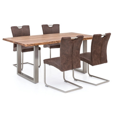 Esstisch Bullwer Palisander silberfarben 230x100 cm