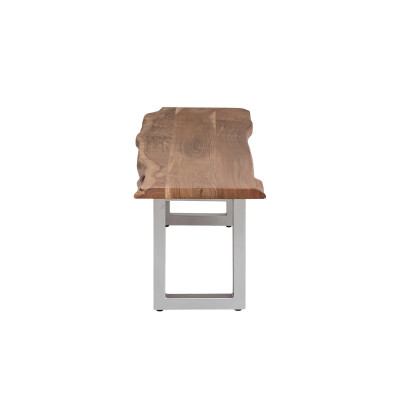 Holzbank Bullwer Akazie silberfarben 190x40