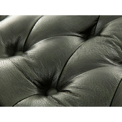 Stolička Chesterfield Pittsfield z pravé kůže zelená