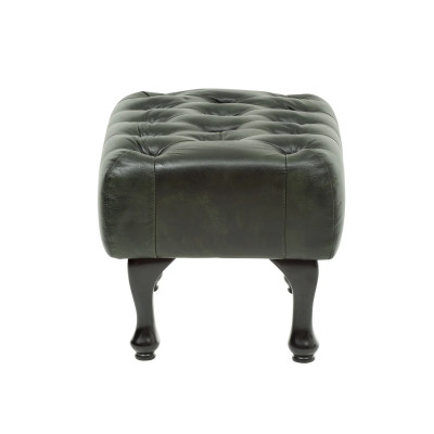 Stolička Chesterfield Pittsfield z pravé kůže zelená