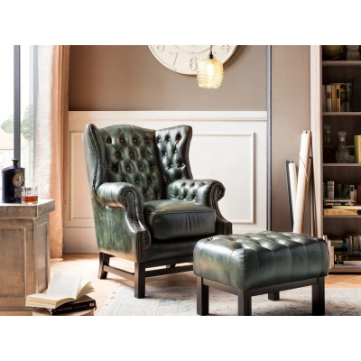 Hocker Chesterfield Kingsfield grün
