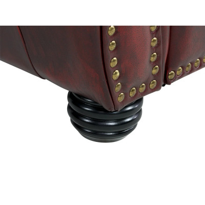 Sofa Chesterfield Hereford 2-Sitzer Echtleder rot