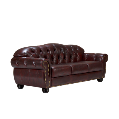 Sofa Chesterfield Hereford 3-Sitzer Echtleder rot