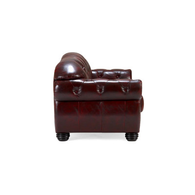 Sofa Chesterfield Hereford 3-Sitzer Echtleder rot
