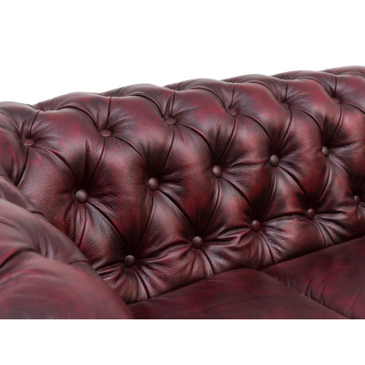 Sofa Chesterfield 6-Sitzer antik rot