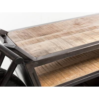 TV příborník Harlow Bike Motorcycle Console Home bar se stojánkem na lahve