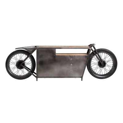 TV příborník Harlow Bike Motorcycle Console Home bar se stojánkem na lahve
