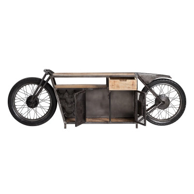 TV-Sideboard Harlow Bike Motorrad Konsole Hausbar mit Flaschenregal