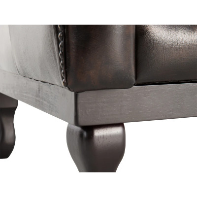 Hnědé křeslo Chesterfield Dover