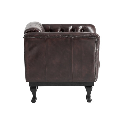 Hnědé křeslo Chesterfield Dover