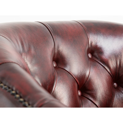 Sessel Chesterfield Oakland Echtleder rot
